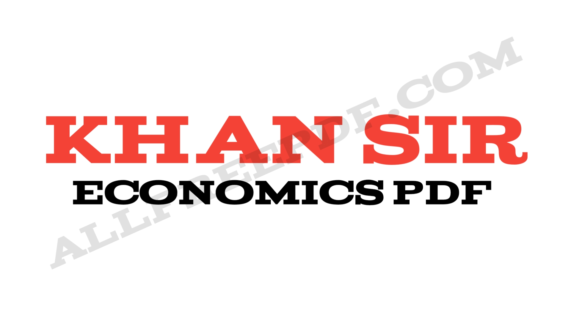 khan sir economics notes pdf