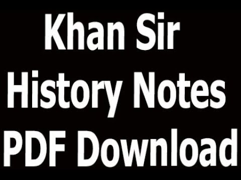 khan sir history pdf